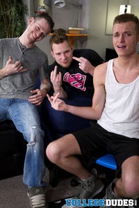 CollegeDudes Owen Michaels tops Taylor Blaise Jacob fucking straight college boy asshole big cocks jerking rimming 002 tube video gay porn gallery sexpics photo 200x300 - Big burly bi-sexual Lee David with a big donkey dick and bulging muscles