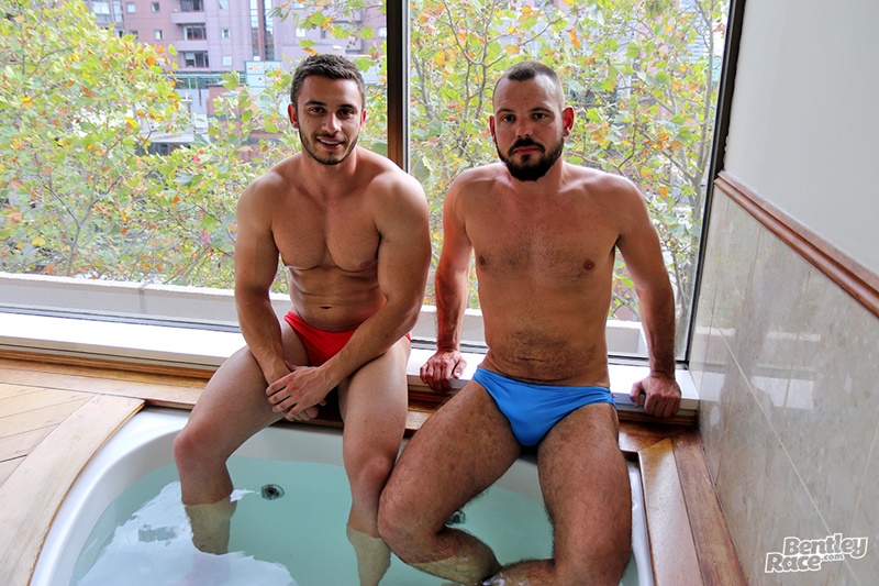 BentleyRace french muscle boy Romain Deville australian James Nowak big thick uncut dick anal ass fucking speedos sexy boys ripped abs 002 gay porn sex gallery pics video photo - Aussie James Nowak's hot tub hook up with Romain Deville