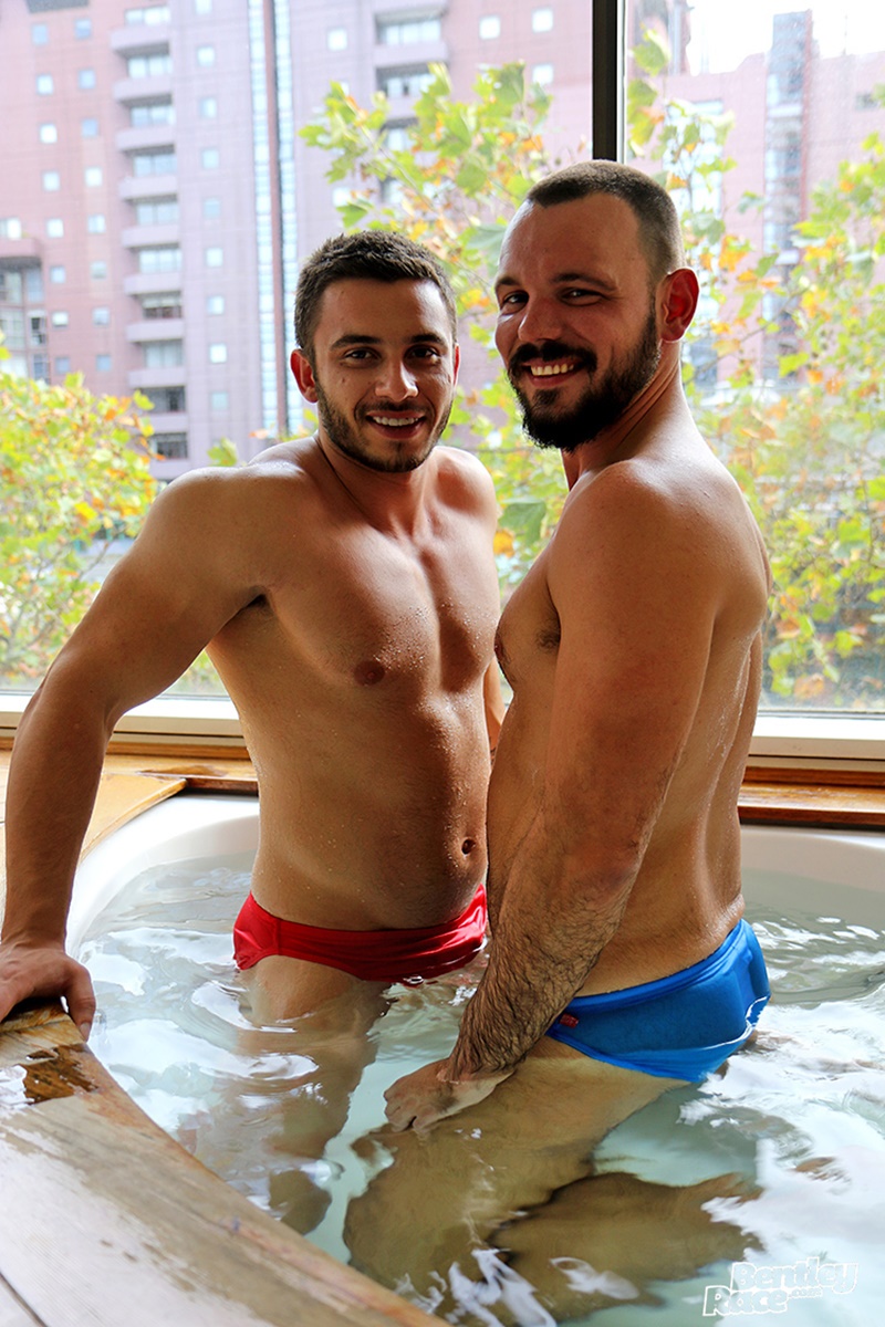 BentleyRace french muscle boy Romain Deville australian James Nowak big thick uncut dick anal ass fucking speedos sexy boys ripped abs 014 gay porn sex gallery pics video photo - Aussie James Nowak's hot tub hook up with Romain Deville