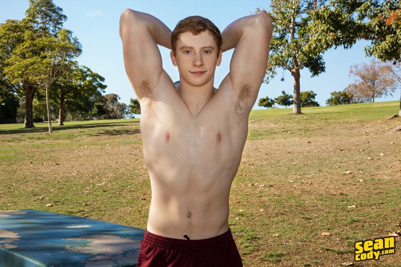 SeanCody sexy big muscle boy Sean Cody Thom bit thick all american dude dick solo jerk off huge cumshot bubble butt asshole 003 gay porn sex gallery pics video photo - Young sexy muscle boy Sean Cody Thom jerks his big dick to a massive cum shot