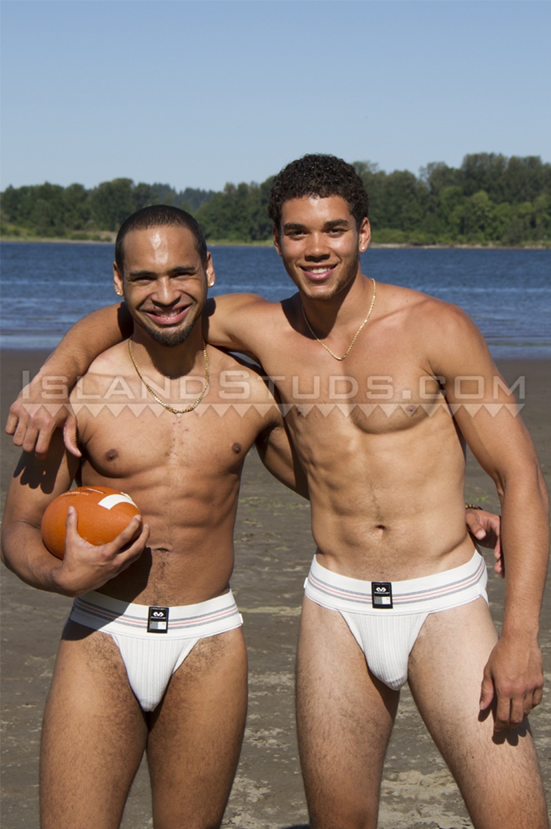 College Studs - African American college jocks Terrance and Tremaine in their sexy white  jockstraps | Big Cock Nude Men Pics
