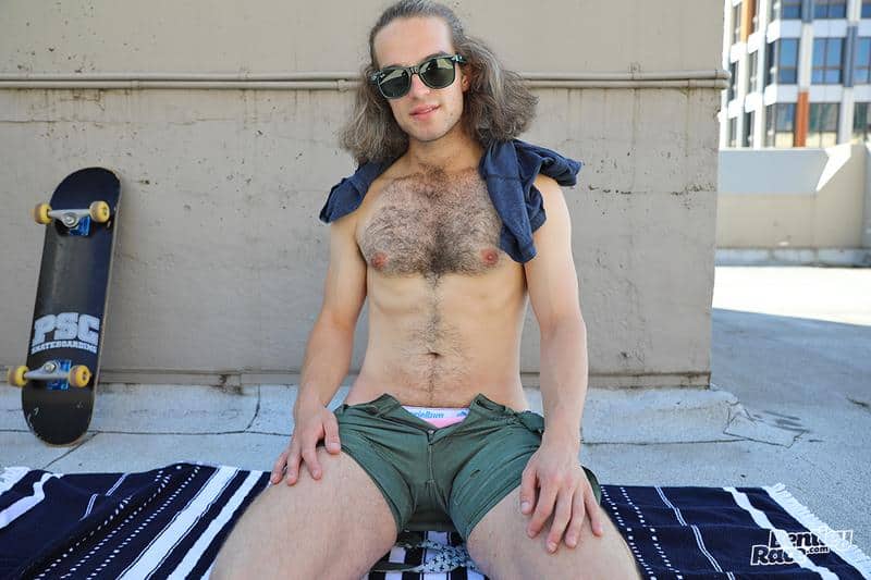 Long haired young Aussie stud Reece Anderson strips naked outdoors stroking huge uncut cock 21 gay porn pics - Long haired young Aussie stud Reece Anderson’s strips naked outdoors stroking his huge uncut cock
