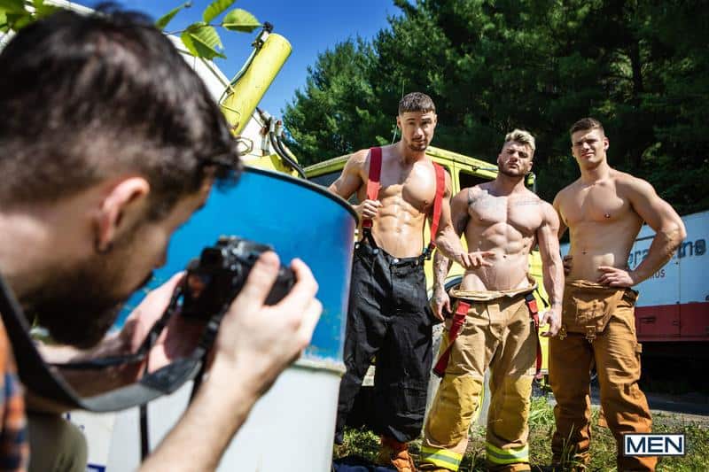 Firefighters Skyy Knox hot holes double fucked muscled hunks William Seed Malik Delgaty huge dicks 14 gay porn pics - Firefighters Skyy Knox’s hot holes double fucked by muscled hunks William Seed and Malik Delgaty’s huge dicks