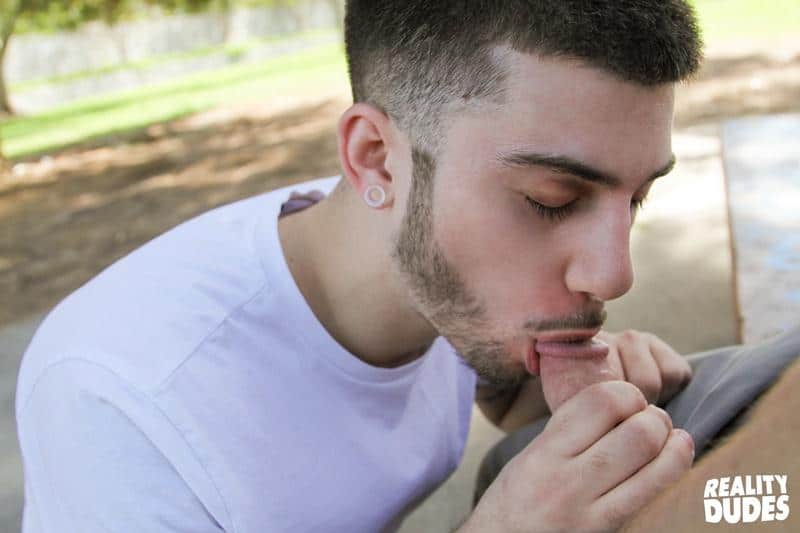 Reality Dudes straight young pup Diego strokes sucks my hard erect cock outdoors in the park 13 gay porn pics - Reality Dudes straight young pup Diego strokes and sucks my hard erect cock outdoors in the park