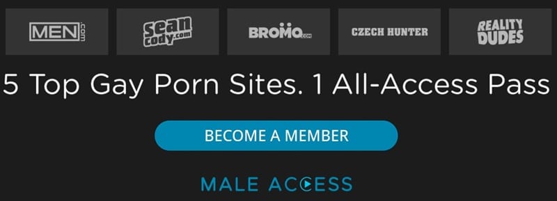 5 hot Gay Porn Sites in 1 all access network membership vert 4 - Big muscle dude Malik Delgaty’s massive cock bareback fucking hottie hunk Sean Cody Caden’s bubble butt